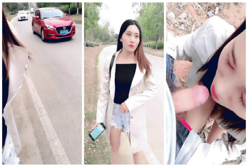 [国产馆]路边搭讪美女加微信相约旁边的小树林野战啪啪口爆射嘴里